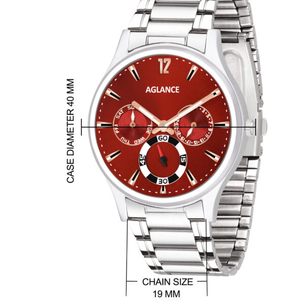 Aglance Original Premium chronograph  ( Red) - Image 3