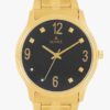 ASTRO 1582G SPECIAL DESIGNE & ORIGINAL BLACK DIAL GOLD PLATED WATCH for MEN & BOYS