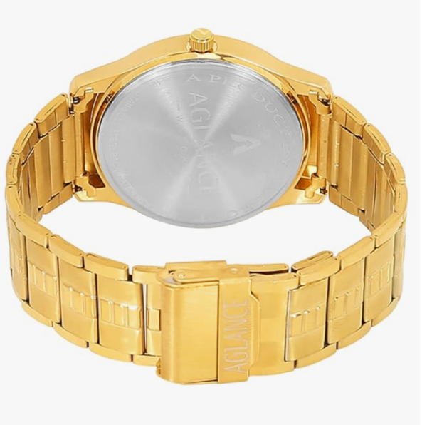 ASTRO 1582G SPECIAL DESIGNE & ORIGINAL BLACK DIAL GOLD PLATED WATCH for MEN & BOYS - Image 2